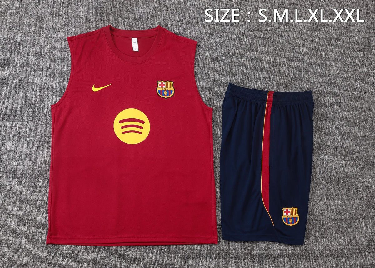 Barcelona 2627 Sleeveless Training Kit Dark green
