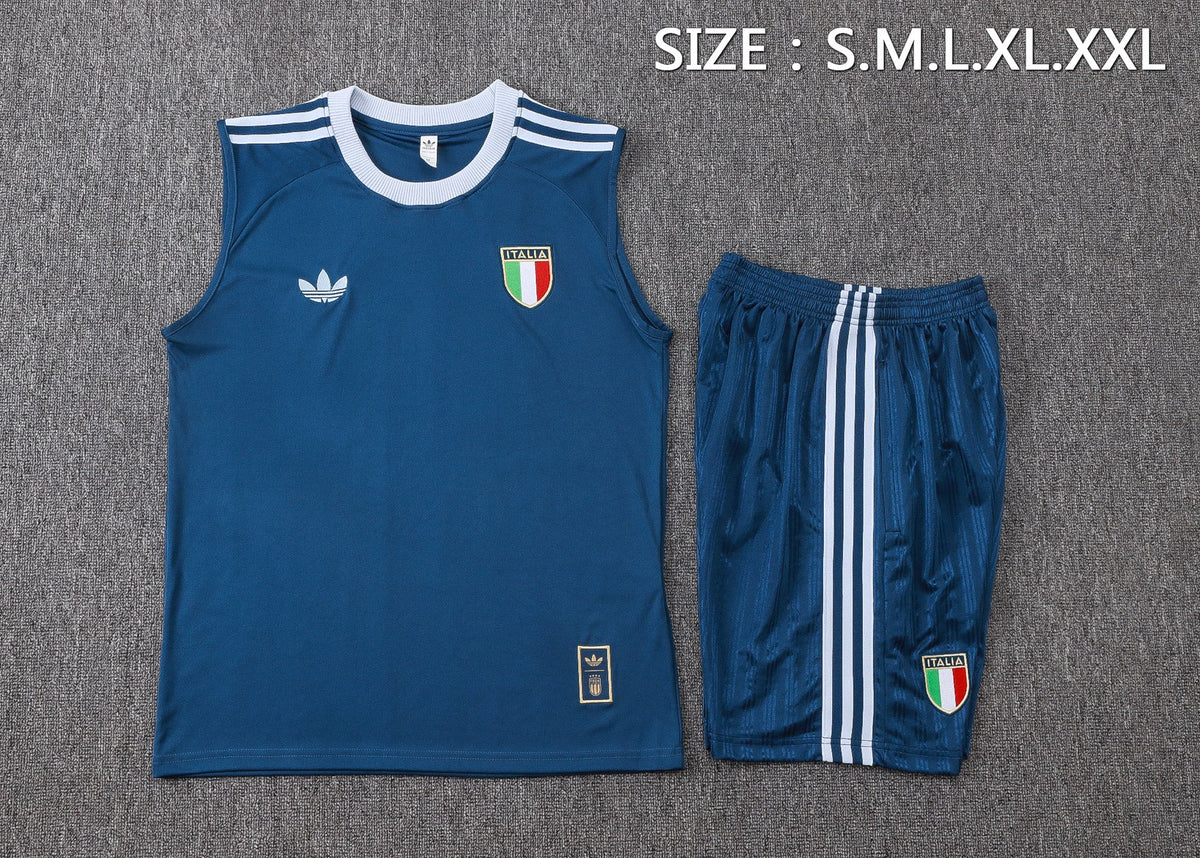 Italy 2627 Sleeveless Training Kit Dark green 2