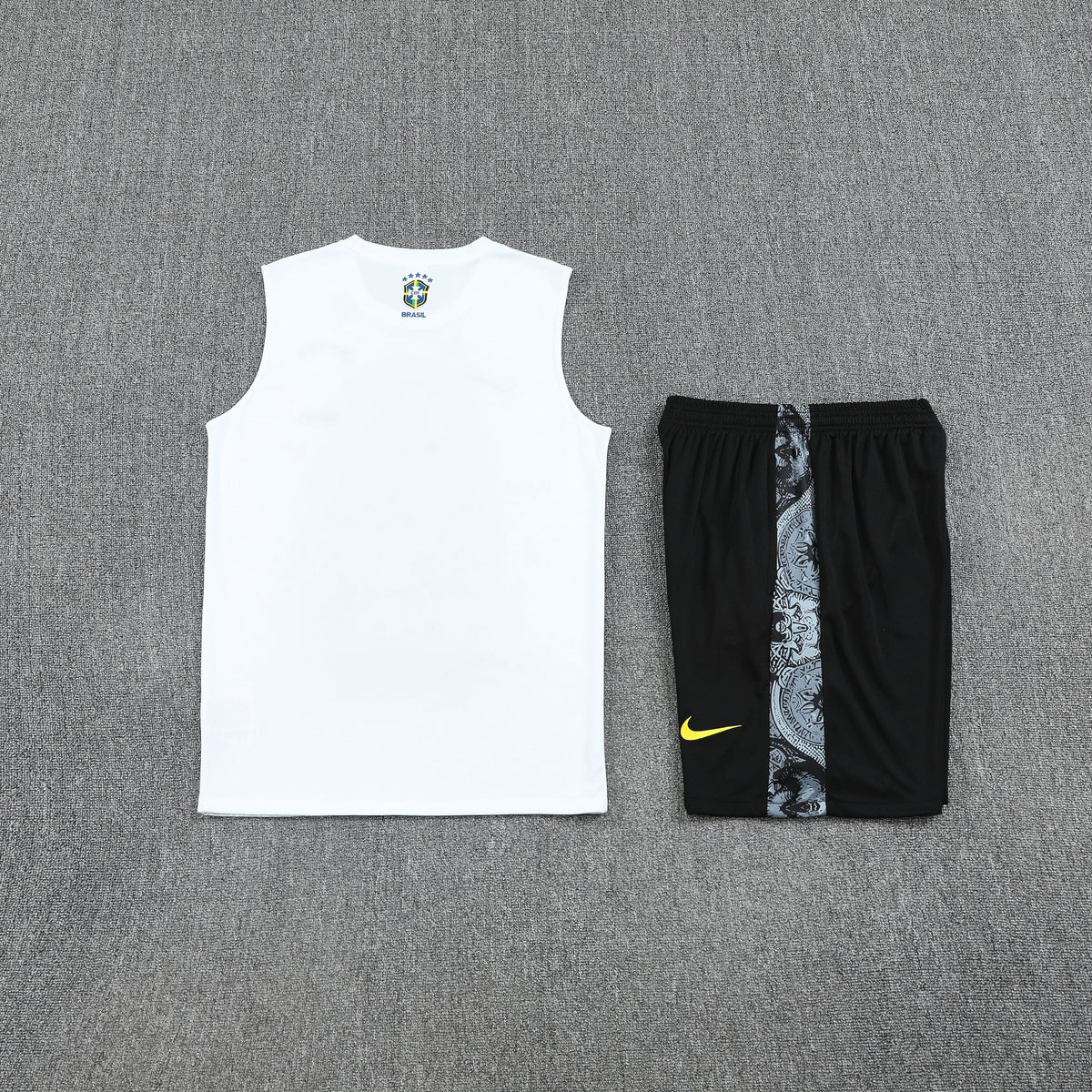 Brazil Sleeveless Training Kit  White gray