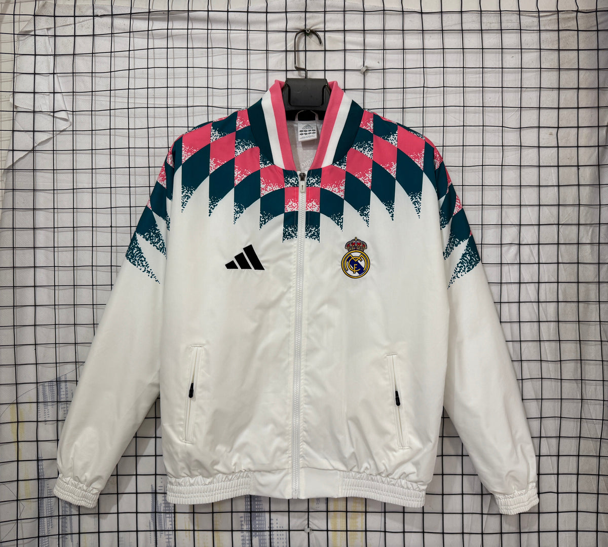 Real Madrid white Windbreaker