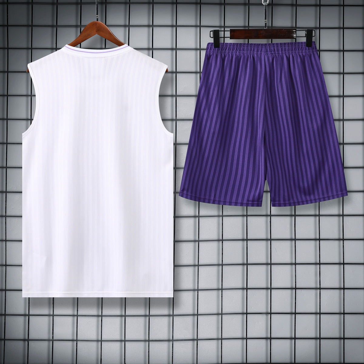 Real Madrid Sleeveless Training Kit White+purple