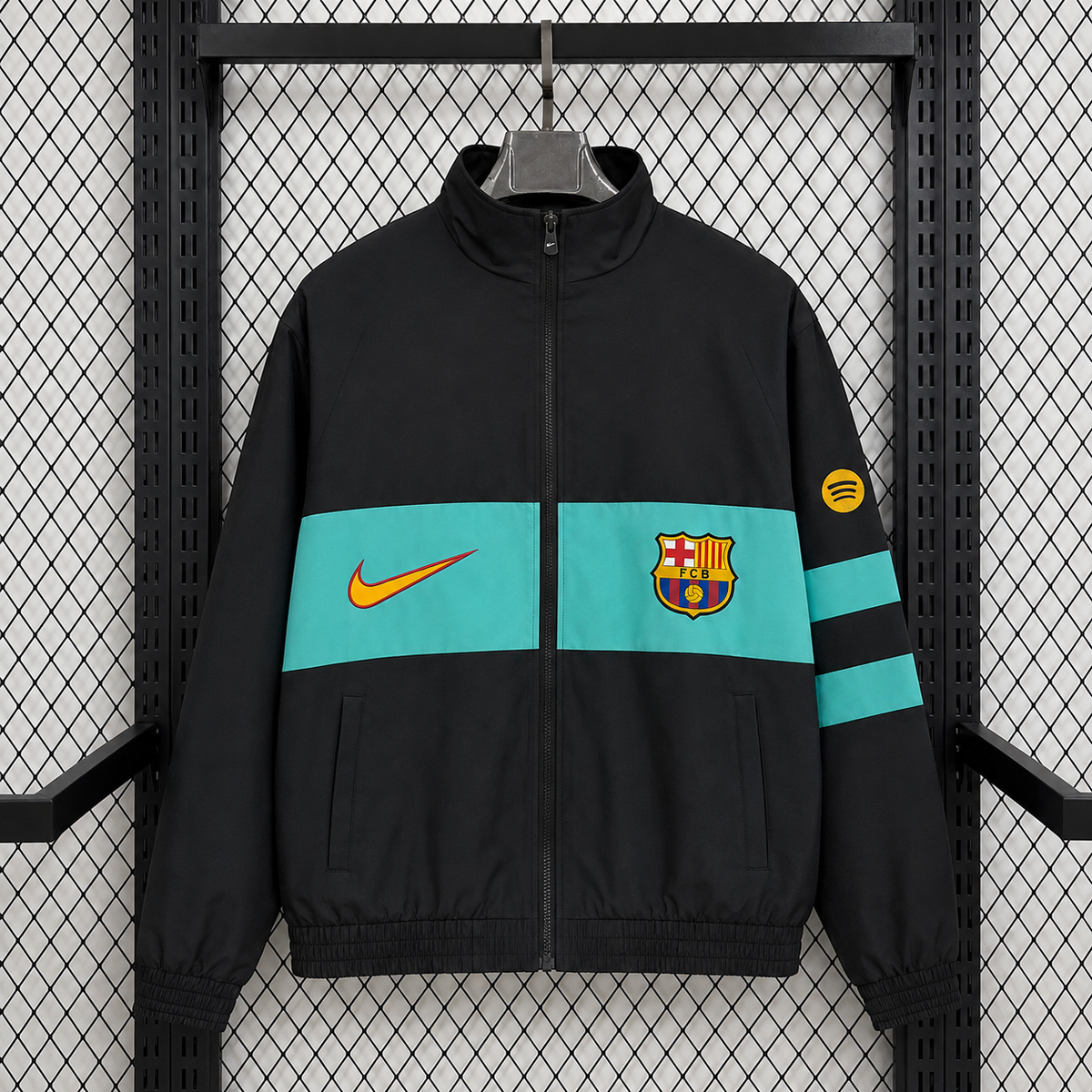 Barcelona black Windbreaker