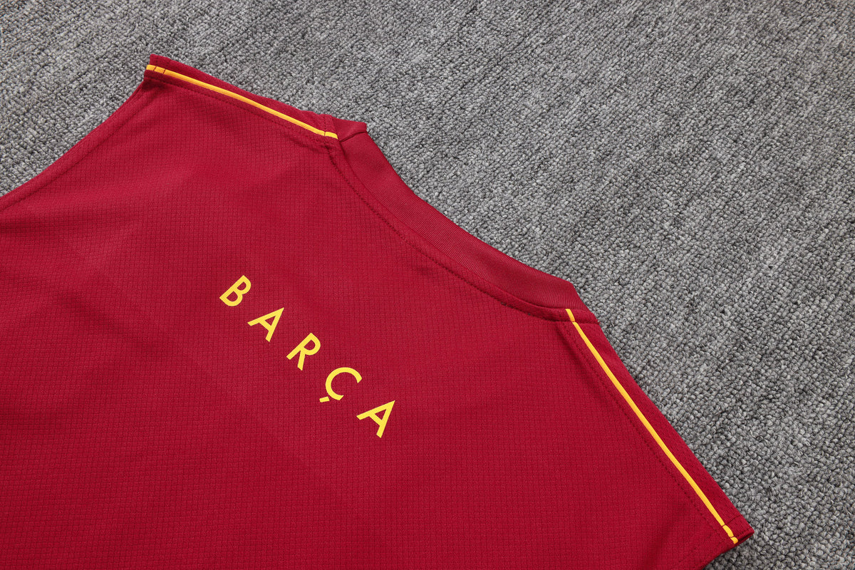 Barcelona 2627 Sleeveless Training Kit  Dark green
