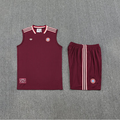 Bayern Sleeveless Training Kit burgundy